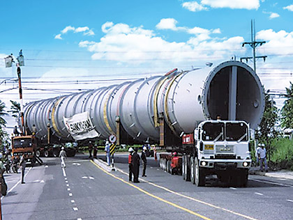 Break bulk cargo on truck